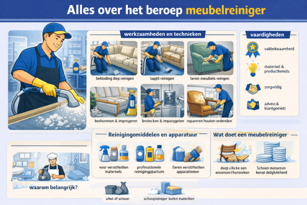 Alles over het beroep meubelreiniger Wat doet een meubelreiniger